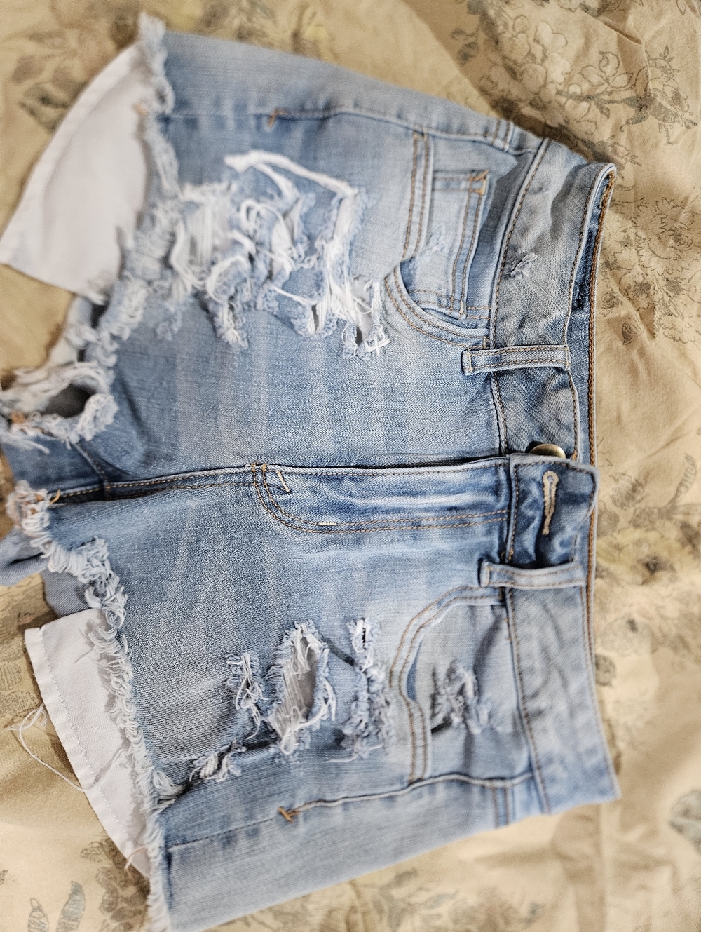 American Eagle Outfitters Light Blue Stretch Denim Shorts